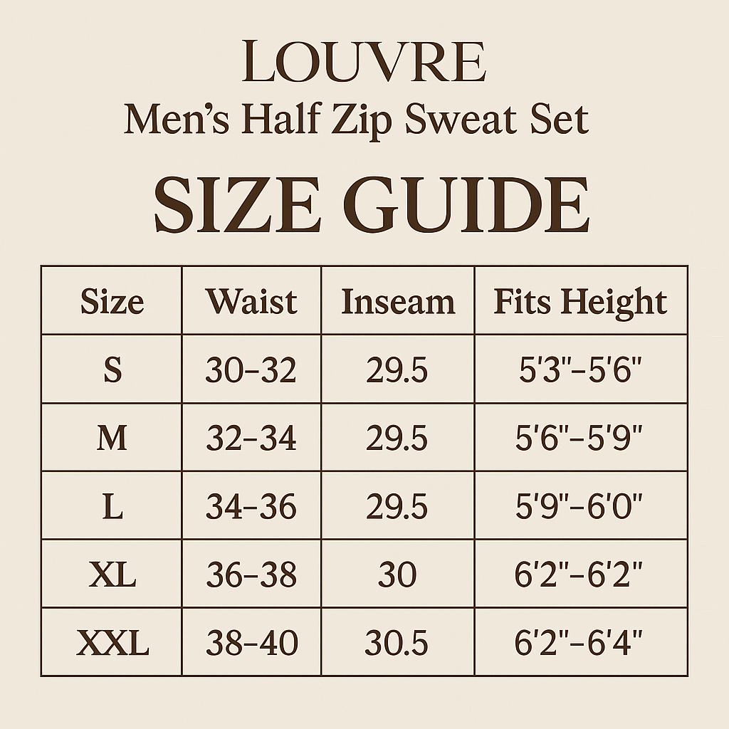 Black Louvre Classic Half-Zip Set