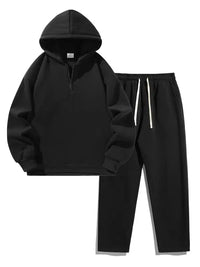Black Louvre Classic Half-Zip Set