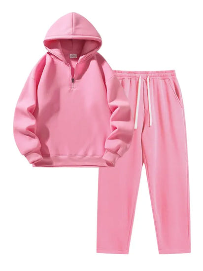 Pink Louvre Classic Half-Zip Set