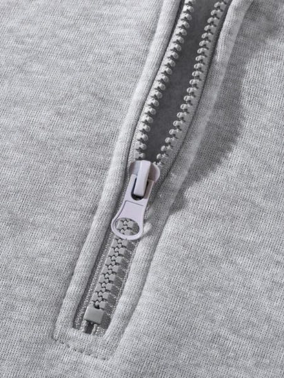 Grey Louvre Classic Half-Zip Set