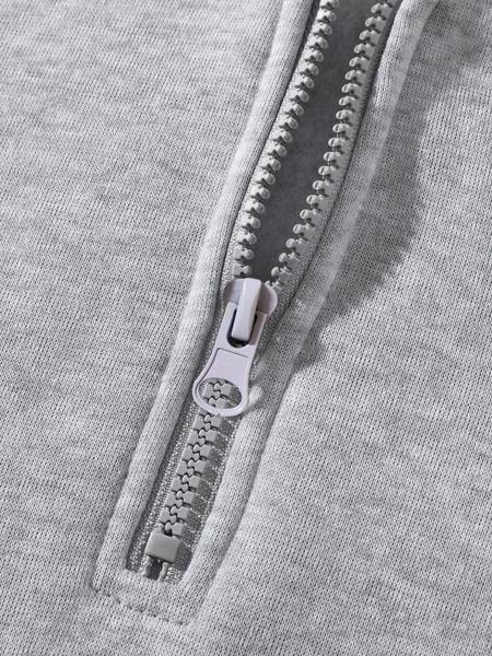 Grey Louvre Classic Half-Zip Set