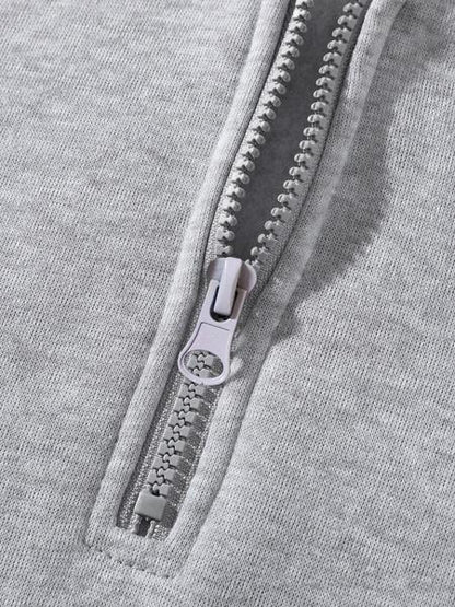 Grey Louvre Classic Half-Zip Set
